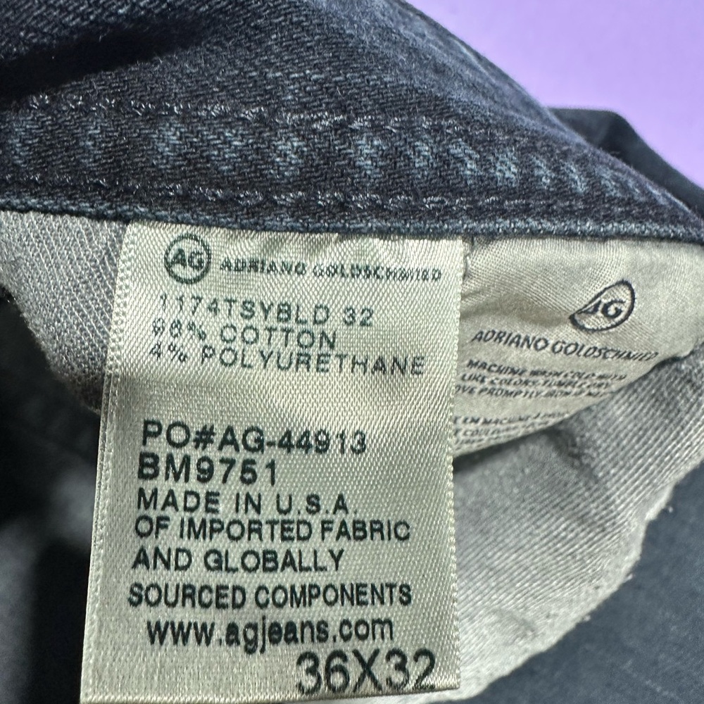 AG Adriano Goldschmied Dark Wash Straight Jeans - Picture 6 of 11